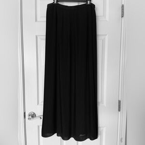 🖤 Talbots | Black Pleated Chiffon Maxi Skirt | Timeless & Flowey